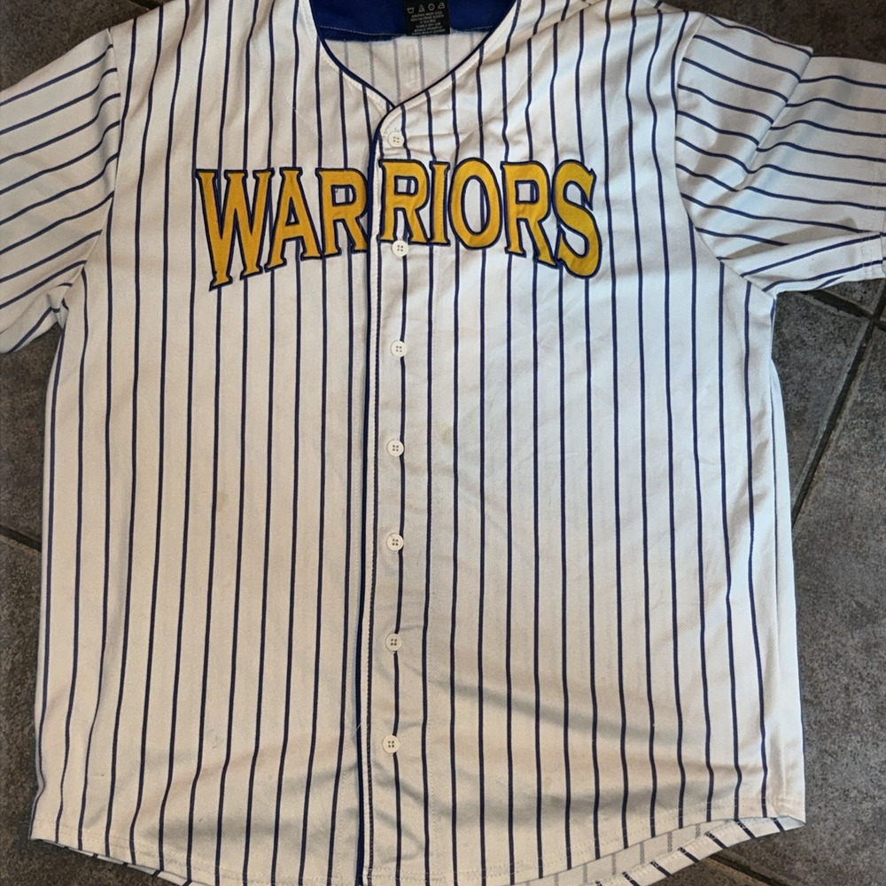 Golden State‎ Warriors NBA Jersey Shirt Pinstripe Button-Up Size XX Large #46